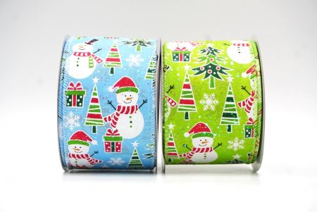 Snowman, Christmas tree, & Candy Cane Design Wired Ribbon_KF8667.KF8668.KF8669 (3)